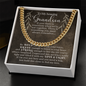 Grandson Gifts - Cuban Necklace with Message Card - Best Grandson Gift from Grandma, Birthday Gift, Graduation Gift, Grandson Keepsake