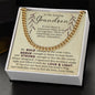 To My Amazing Grandson - Cuban Link Necklace