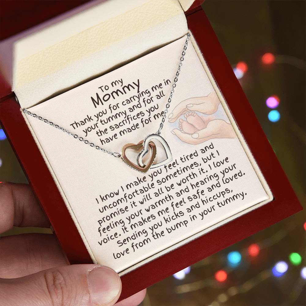 To My Mommy - Interlocking Hearts Necklace