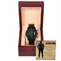 Police Graduation Gift for Son – Hero Card in Wooden Box – Congratulations Message for Police Officer Son – Protector Card Keepsake