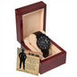 Police Graduation Gift for Son – Hero Card in Wooden Box – Congratulations Message for Police Officer Son – Protector Card Keepsake