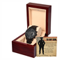 Police Graduation Gift for Son – Hero Card in Wooden Box – Congratulations Message for Police Officer Son – Protector Card Keepsake