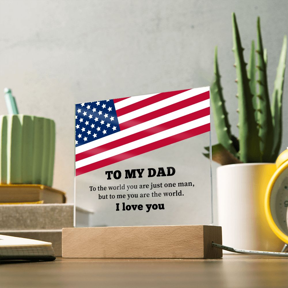 To My Dad - Square Acrylic Plaque