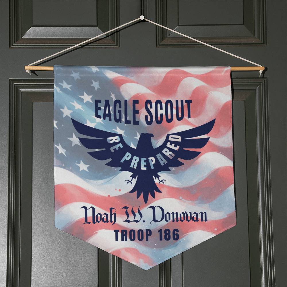 Court of Honor Gifts: Personalized Wall Pennany with Names and Troop Number, Perfect Gift for Sons, Grandsons, and Nephews