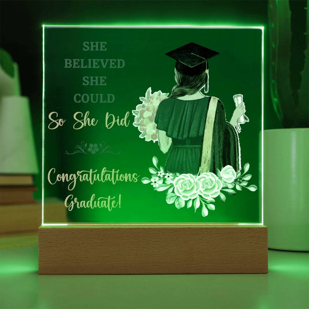 Graduation Gift - Square Acrylic Plaque