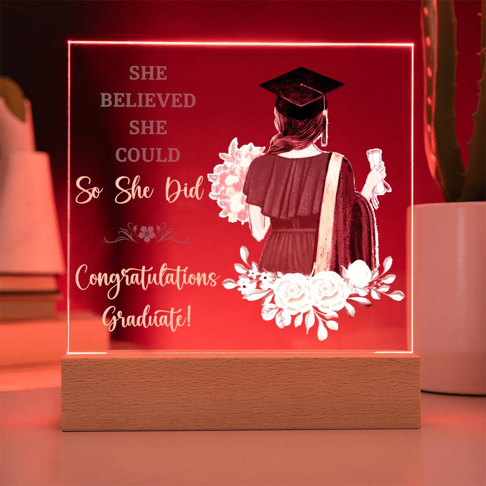 Graduation Gift - Square Acrylic Plaque