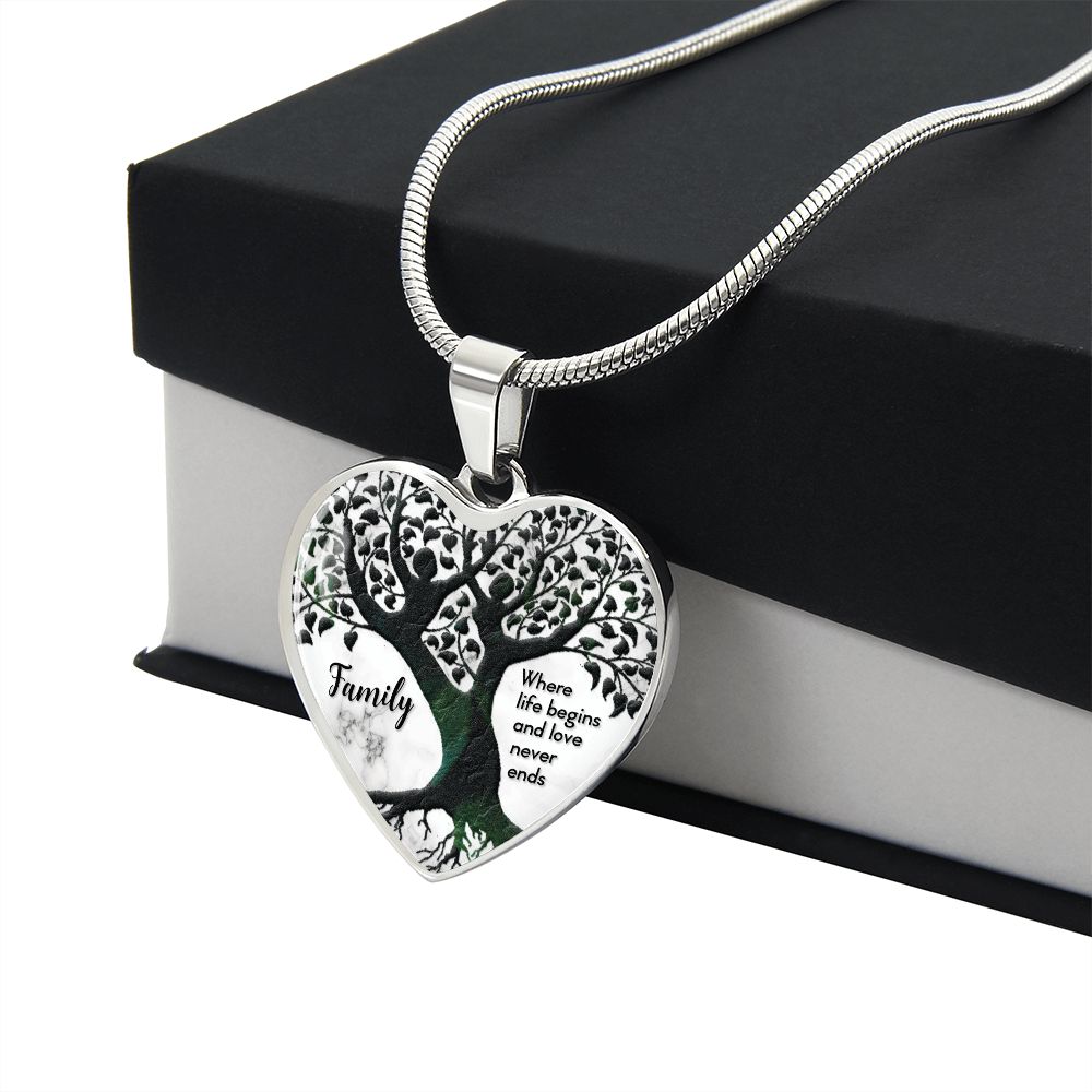 Where Life Begins - Heart Engraved Necklace