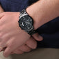 To My Gradson - Engraved Black Chronograph Watch
