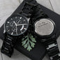 To My Gradson - Engraved Black Chronograph Watch