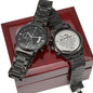 To My Gradson - Engraved Black Chronograph Watch