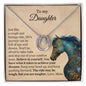 To My Daughter - Lucky Horseshoe Necklace