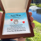 To The Best Navy Wife - Lucky Horseshoe Necklace