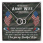 To The Best Army Wife In The World - The Perfect Pair Necklace