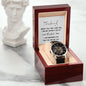 To My Husband - Men's Openwork Watch With Card