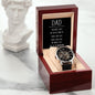 For Dad From Son - Men's Openwork Watch With Card