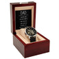 For Dad From Son - Men's Openwork Watch With Card