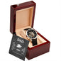 For Dad From Son - Men's Openwork Watch With Card