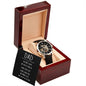 For Dad From Son - Men's Openwork Watch With Card