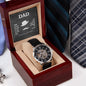 For Dad From Son - Men's Openwork Watch With Card