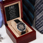 For Dad From Son - Men's Openwork Watch With Card