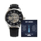 Dad My Hero - Men's Openwork Watch With Card