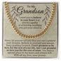To My Grandson - Cuban Link Necklace