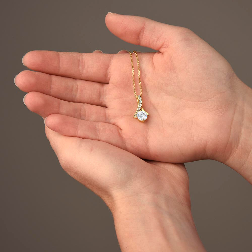 Dear Beautiful Granddaughter Happy Birthday - Alluring Beauty Necklace - From Grandpa