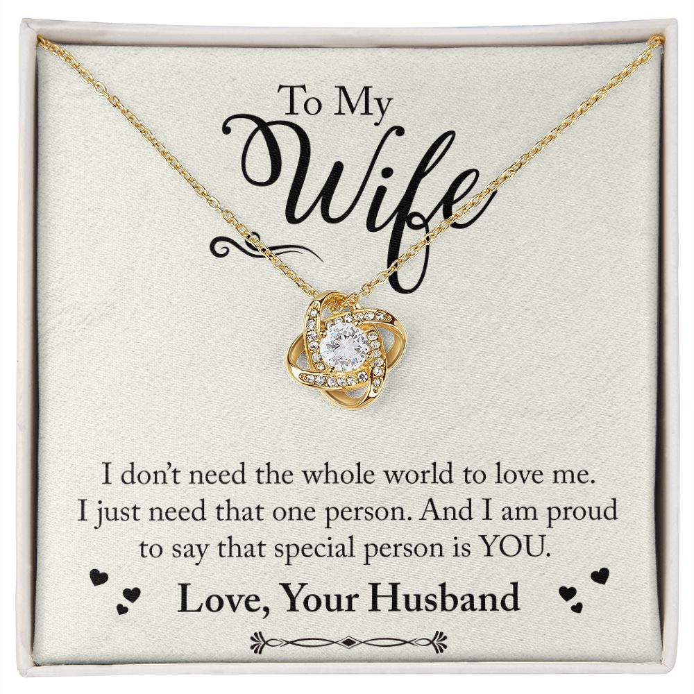 To My WIfe - Love Knot Necklace