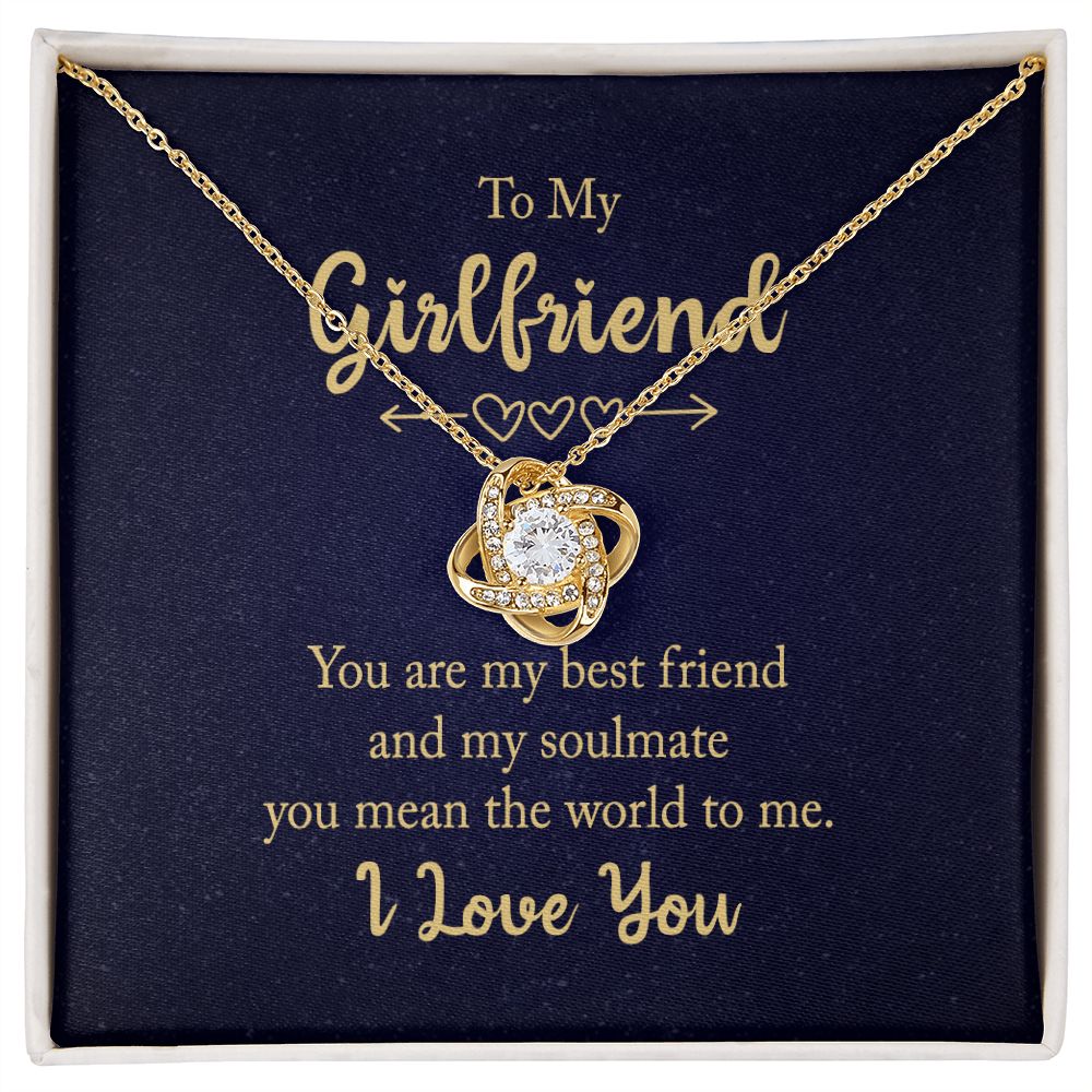 To my girlfriend - you are my best friend Love Knot Necklace