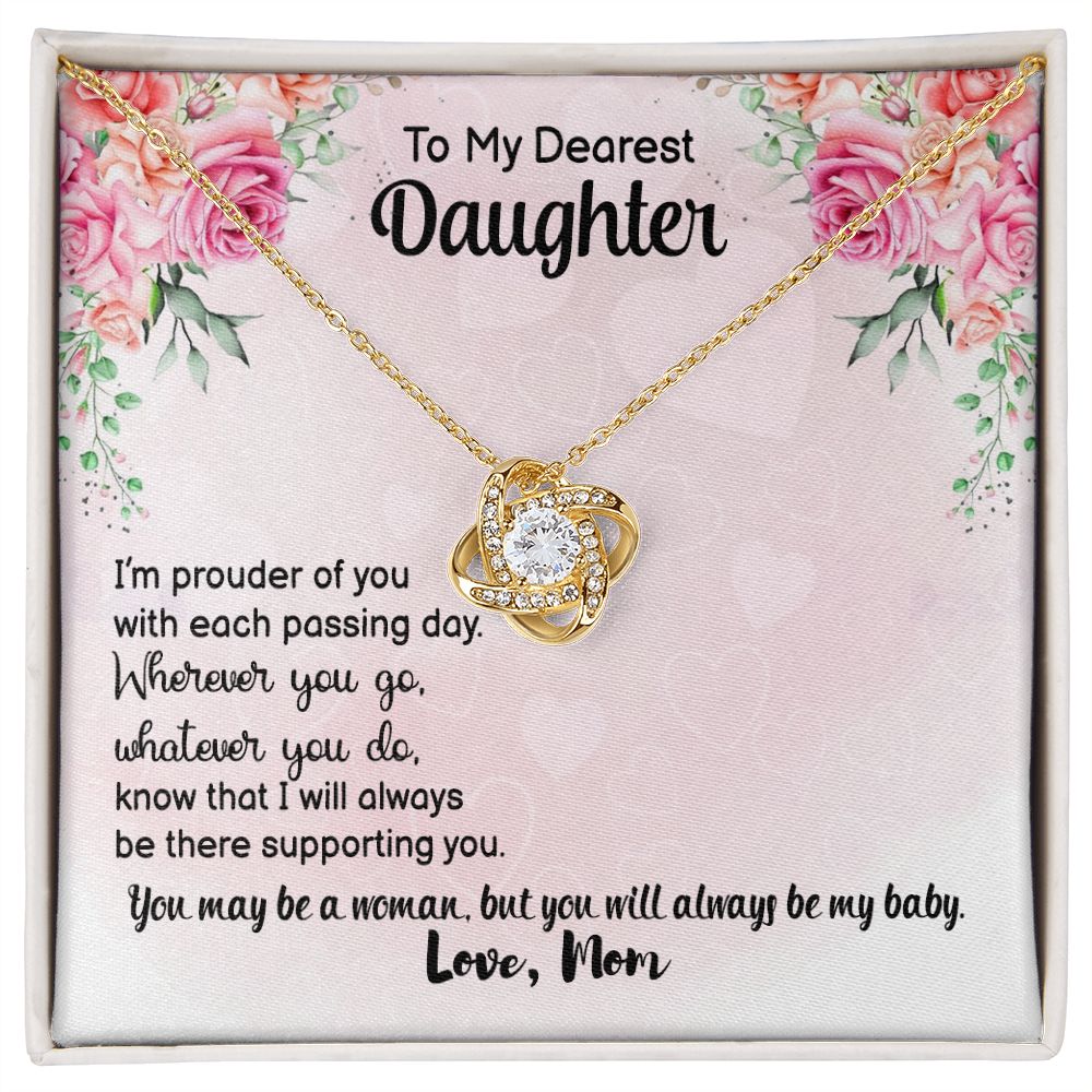 To My Dearest Daughter - Love Knot Necklace