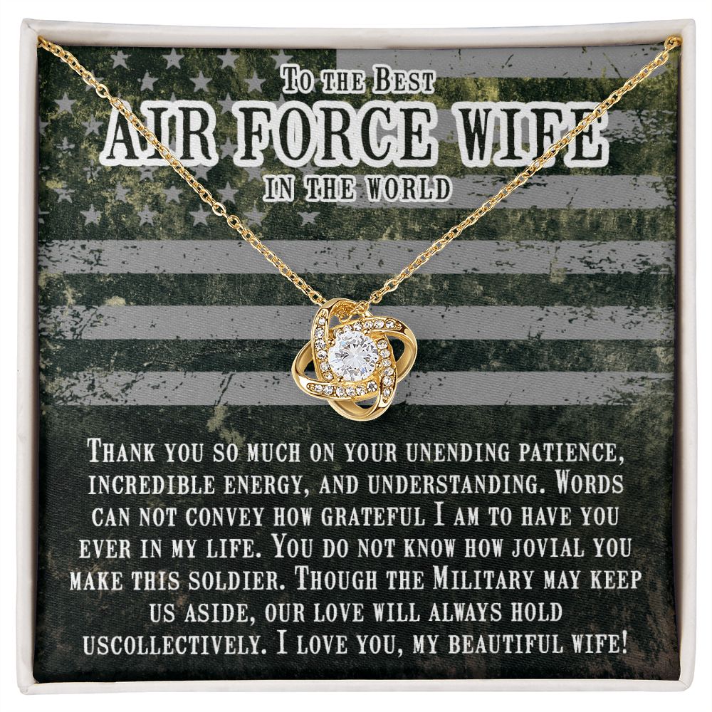 To My Air Force wife - Love Knot Necklace