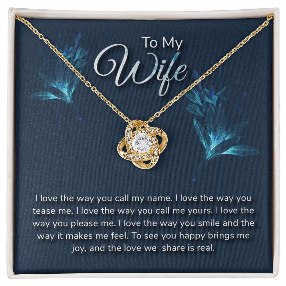 To My WIfe - Love Knot Necklace