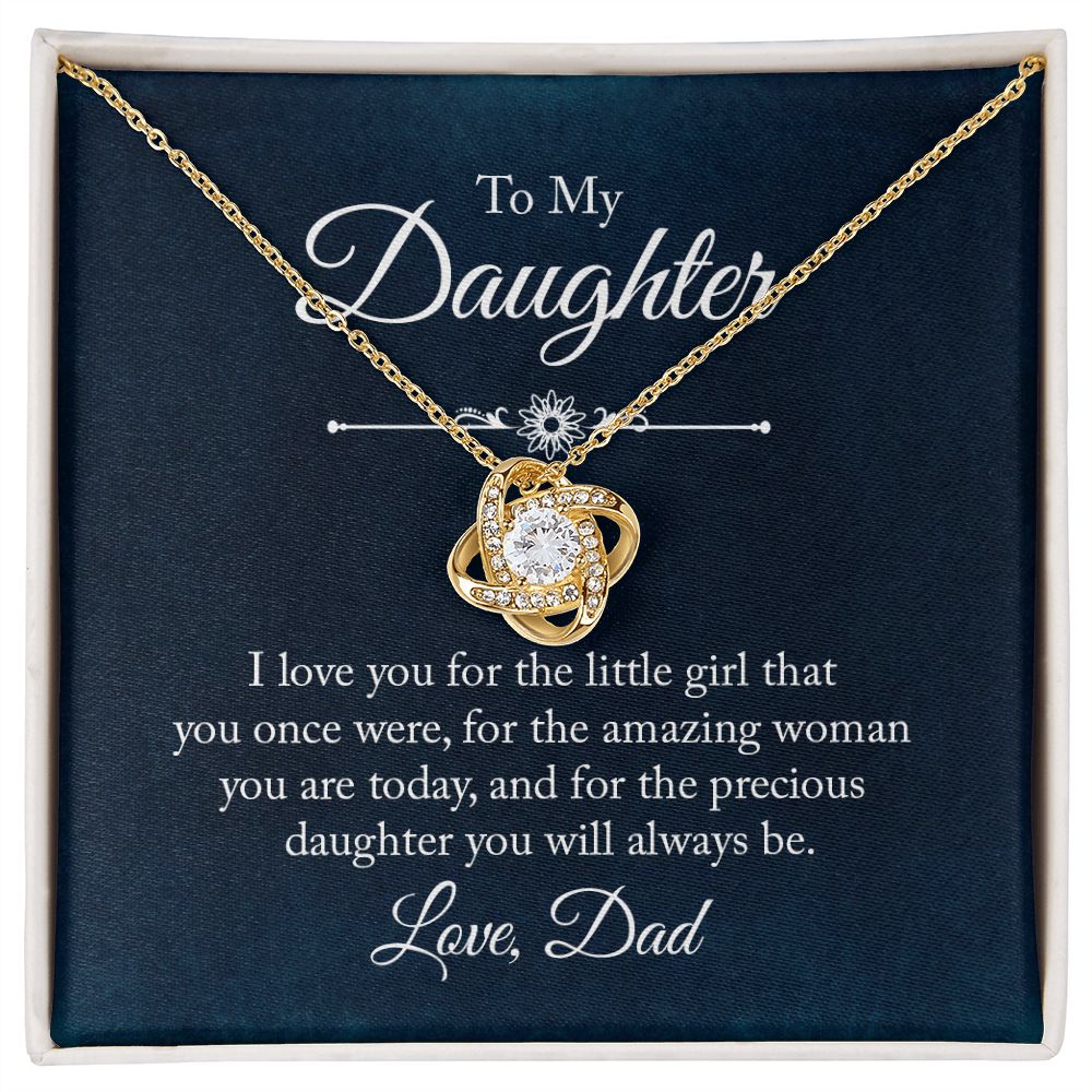 To my daughter - I love you Love Knot Necklace