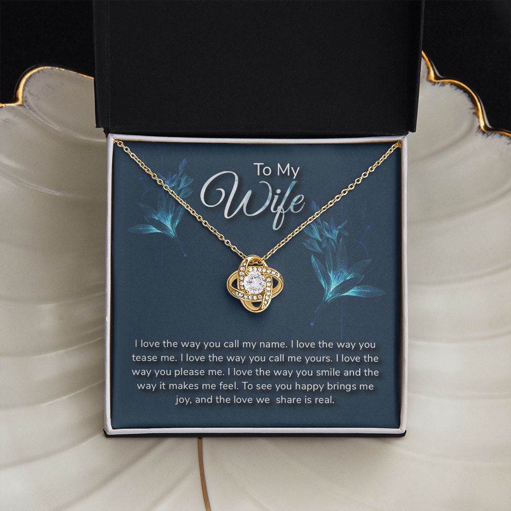 To My WIfe - Love Knot Necklace