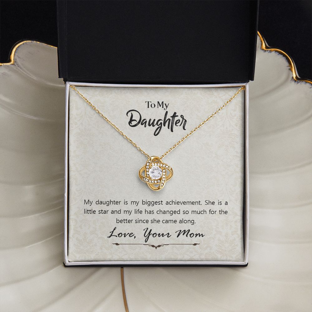 To My Daughter from Mom - Love Knot Necklace