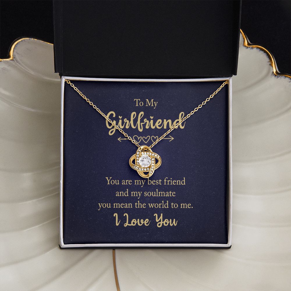 To my girlfriend - you are my best friend Love Knot Necklace