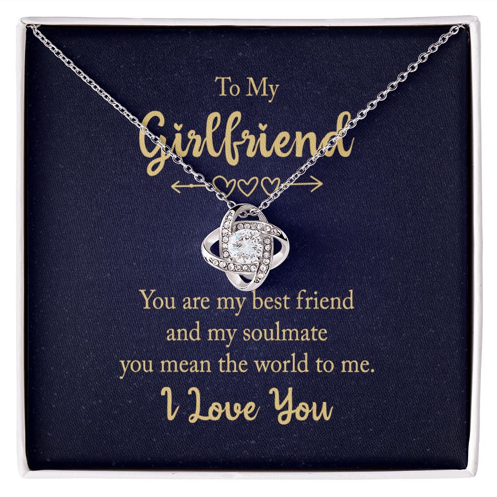 To my girlfriend - you are my best friend Love Knot Necklace