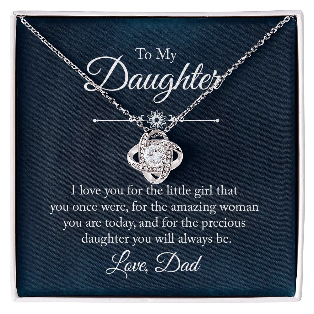 To my daughter - I love you Love Knot Necklace