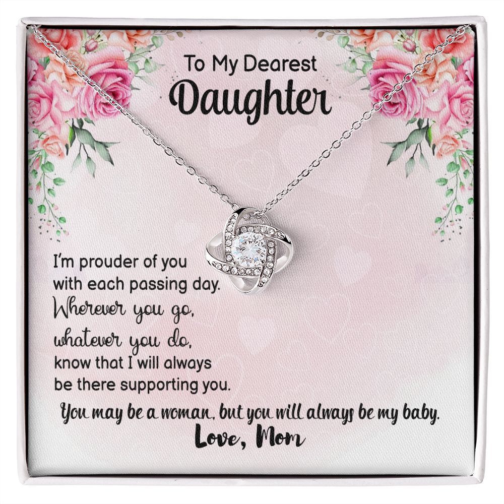 To My Dearest Daughter - Love Knot Necklace