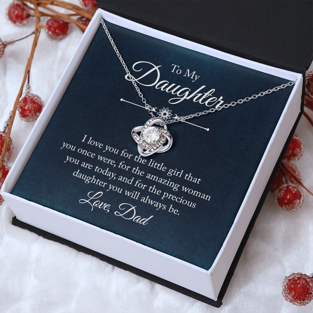 To my daughter - I love you Love Knot Necklace