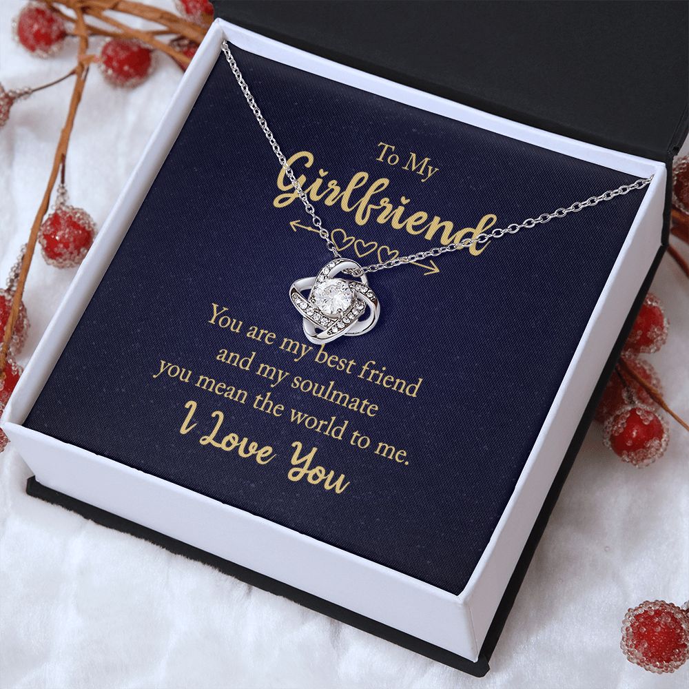 To my girlfriend - you are my best friend Love Knot Necklace