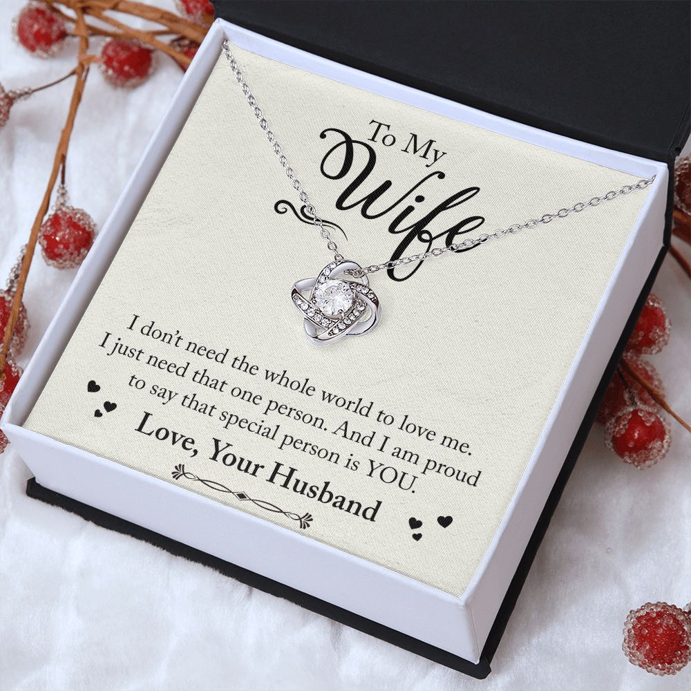 To My WIfe - Love Knot Necklace