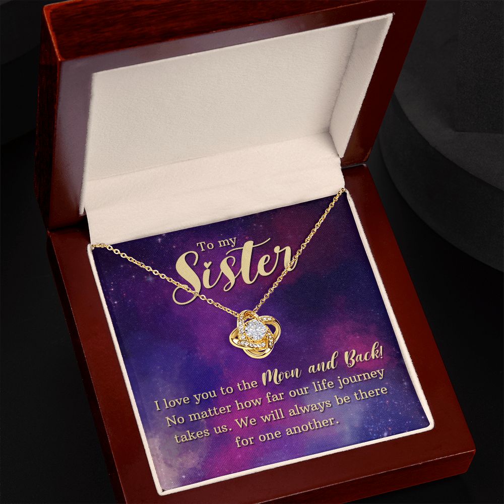 To my sister-I love you Love Knot Necklace