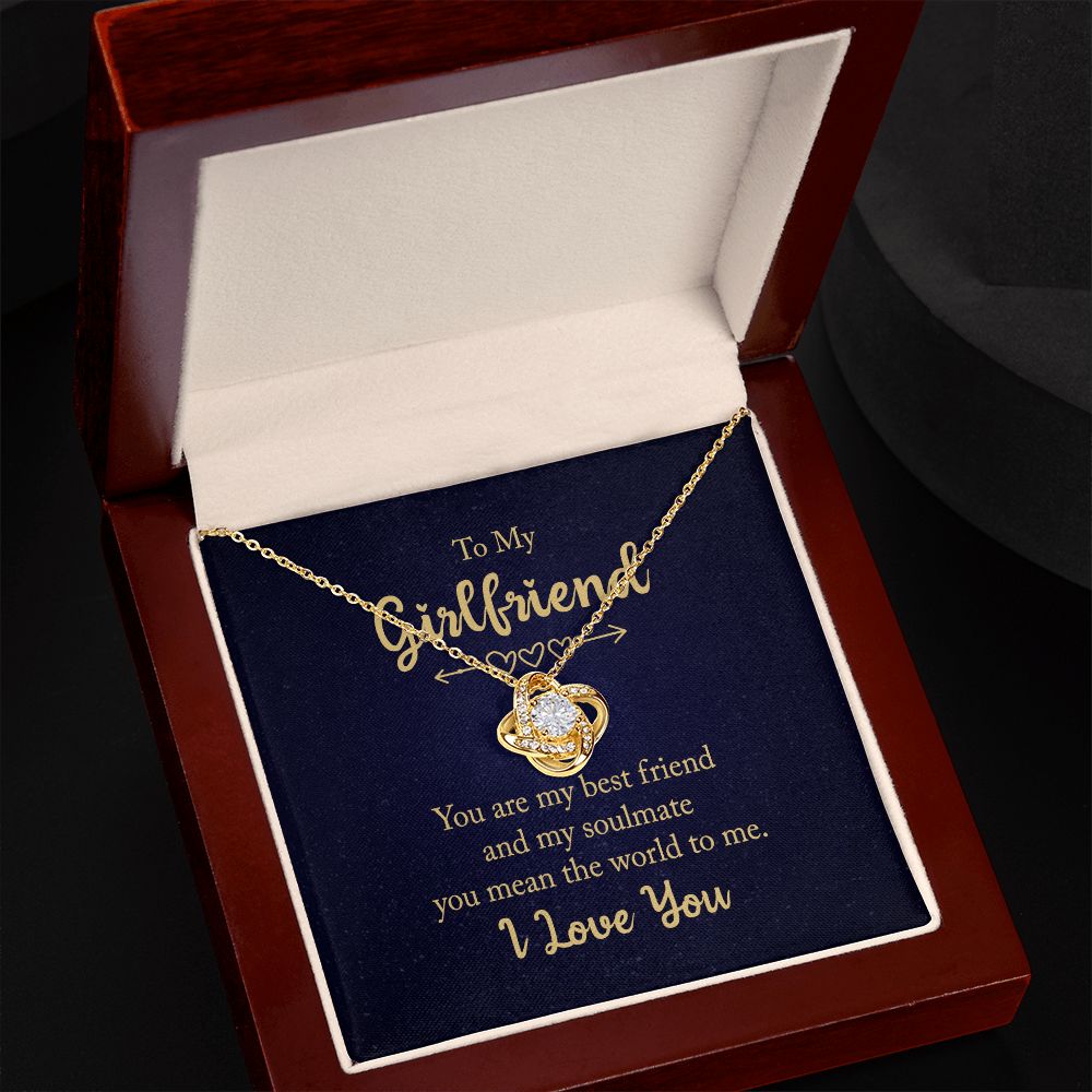 To my girlfriend - you are my best friend Love Knot Necklace
