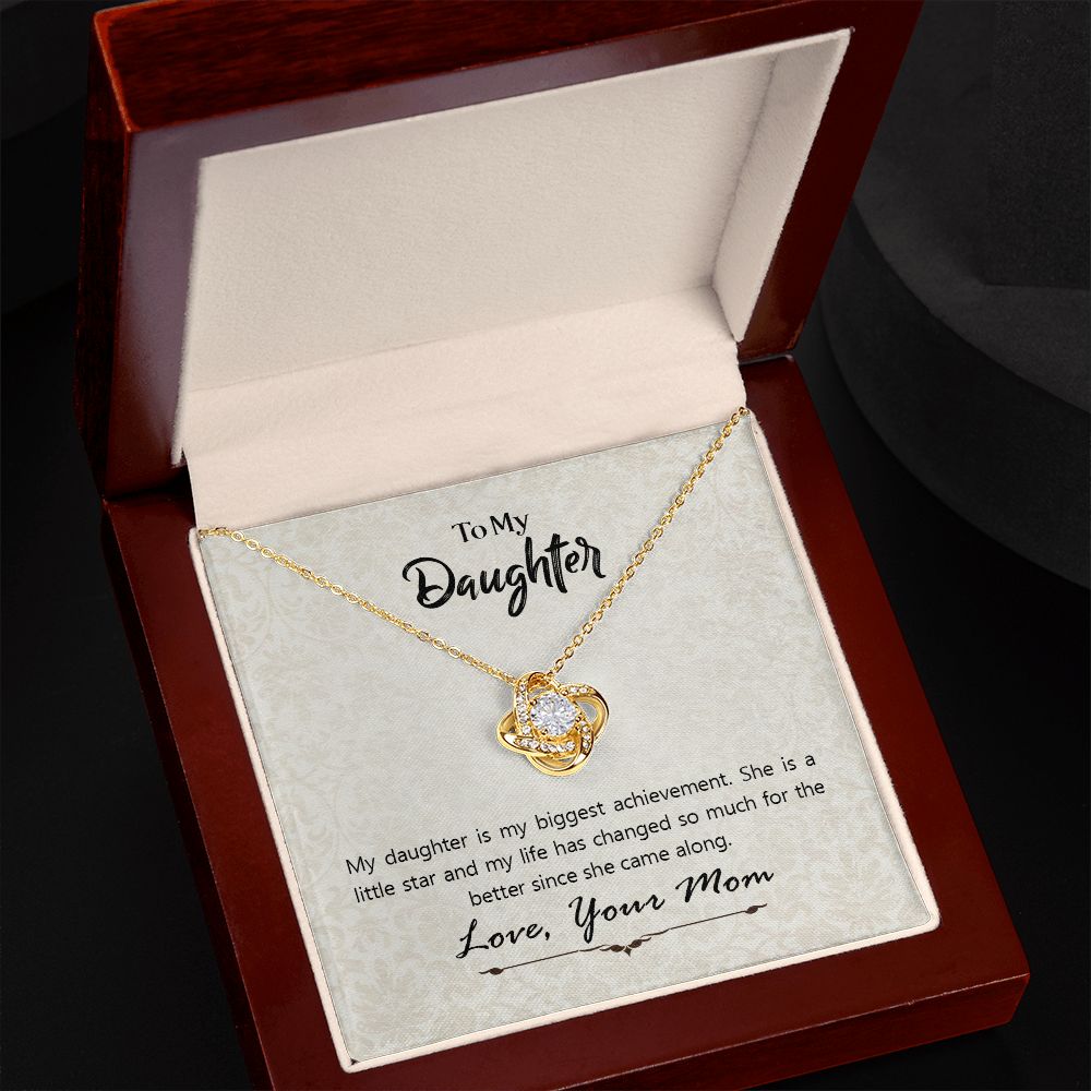To My Daughter from Mom - Love Knot Necklace