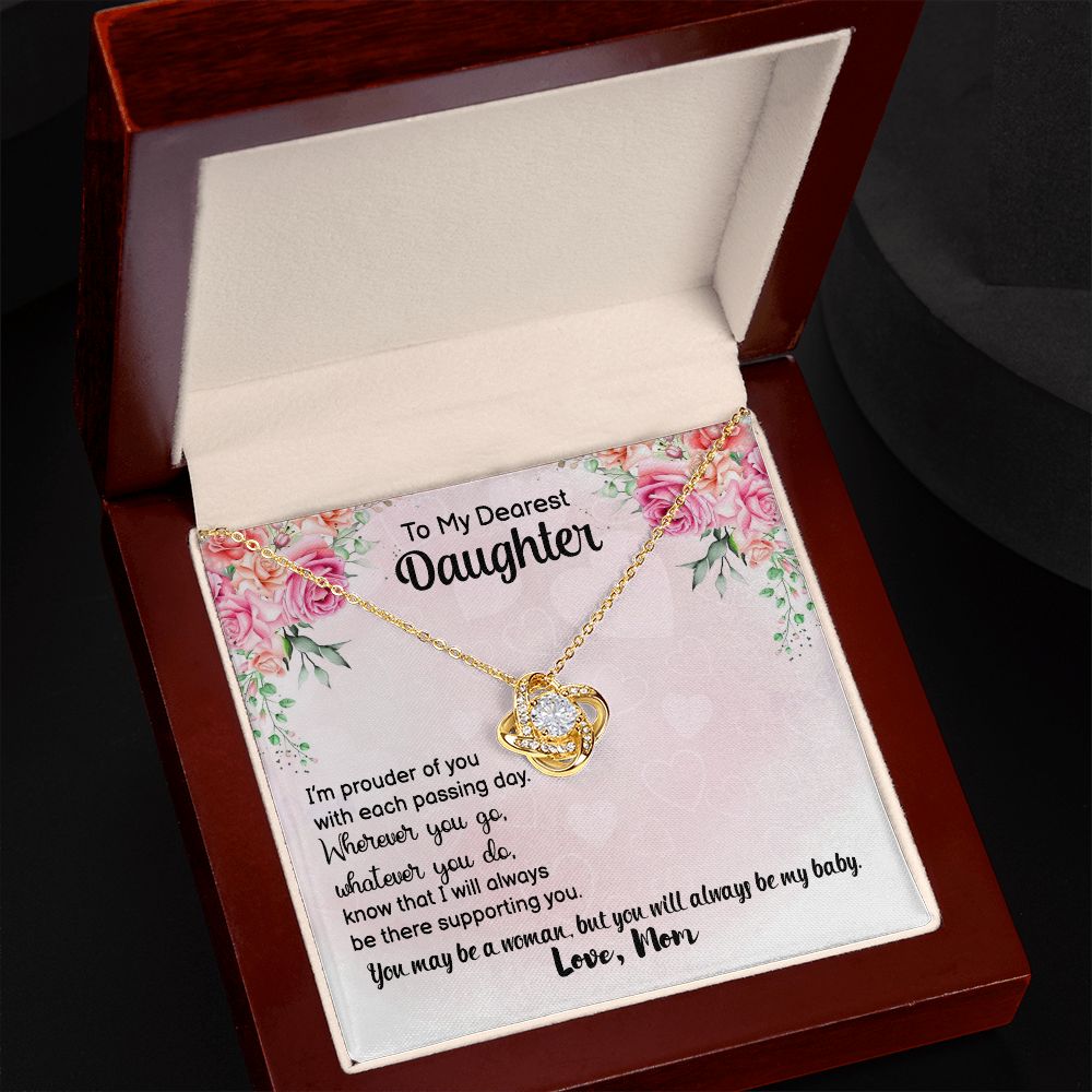 To My Dearest Daughter - Love Knot Necklace