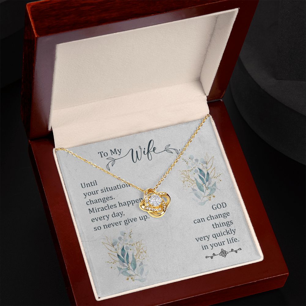 To My WIfe - Love Knot Necklace