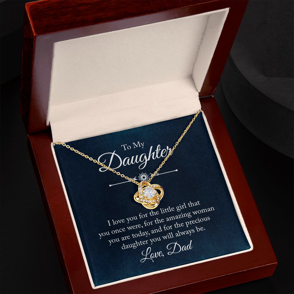 To my daughter - I love you Love Knot Necklace