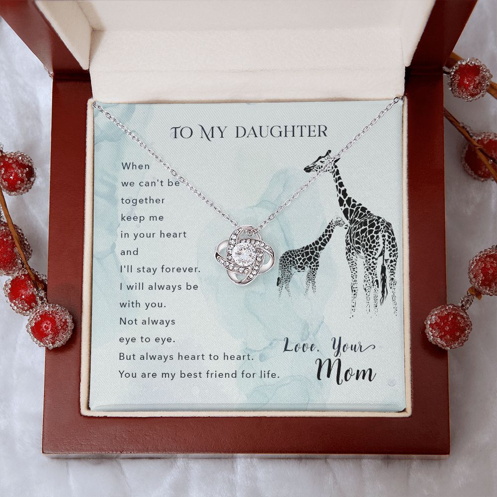 To My Daughter from Mom - Love Knot Necklace