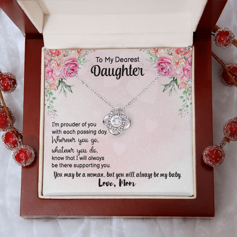 To My Dearest Daughter - Love Knot Necklace